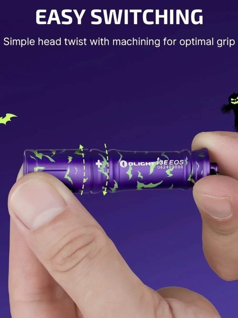 Olight i3E EOS Purple Ghost Keychain LED Flashlight Limited Edition NIB